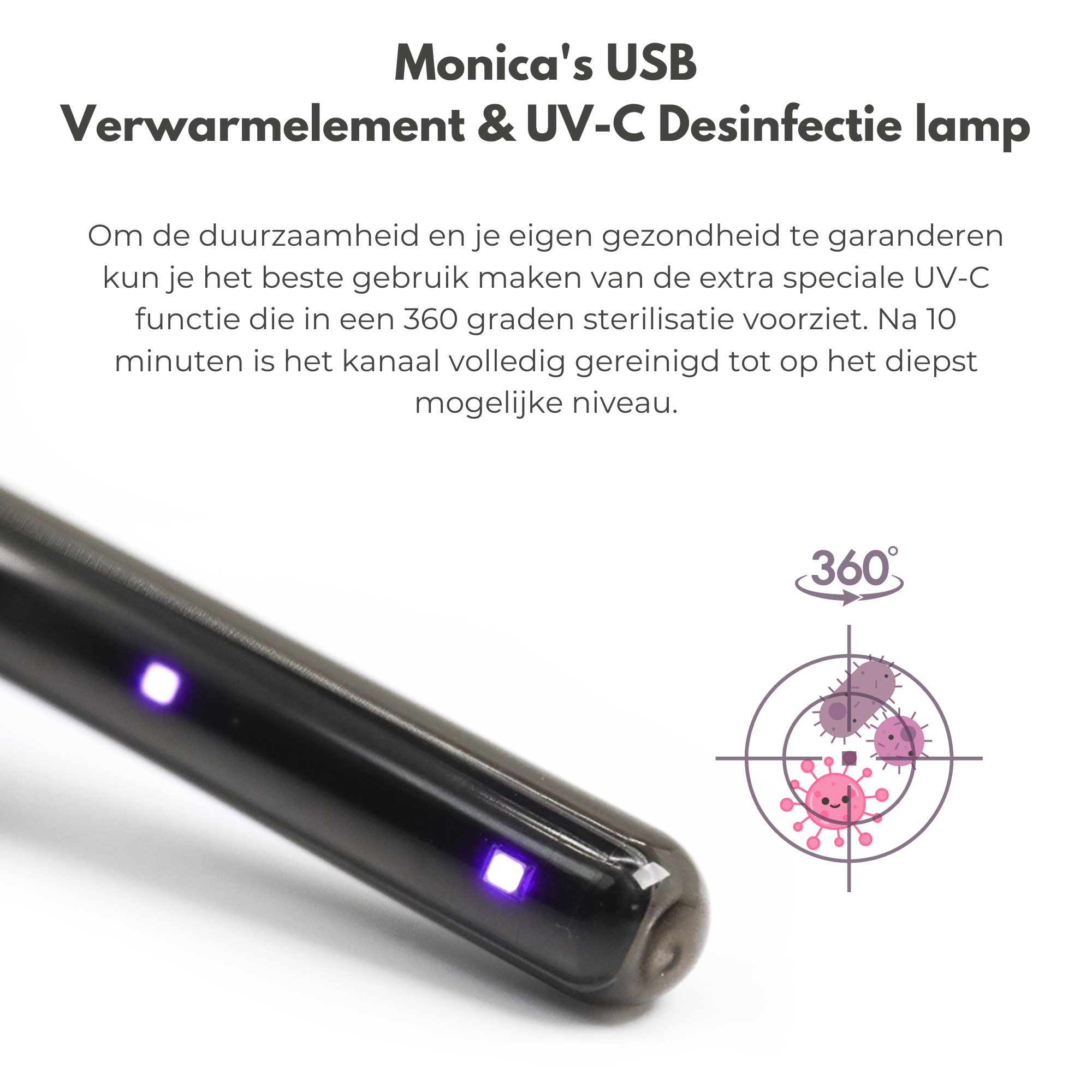 USB Verwarm & Desinfectie Lamp - Monica Moments 